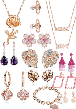 rose gold and pink jewellery you can use in your designs