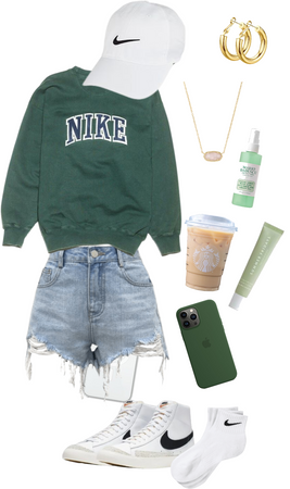 green preppy outfit