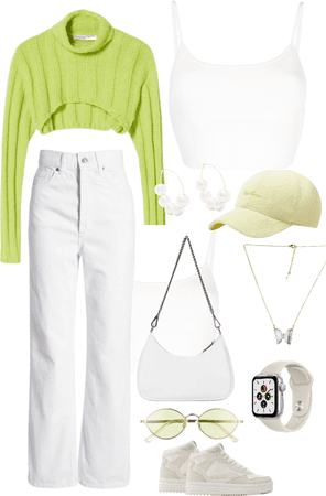 green white