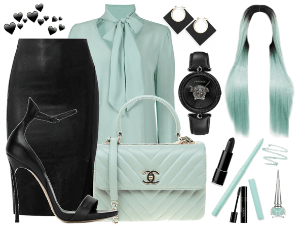 Mint Green and Black