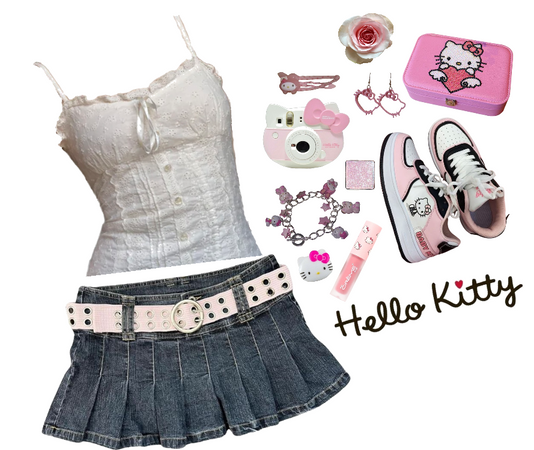 y2k hello kitty girlie outfit 💗
