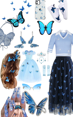 B is for blue butterfly