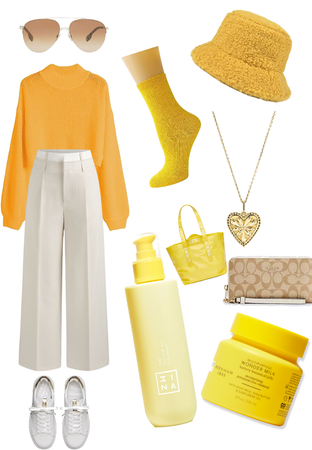 yellow outfit