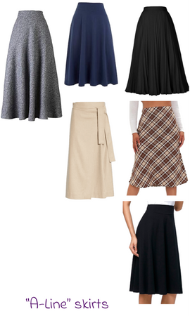 A-line skirts inventory