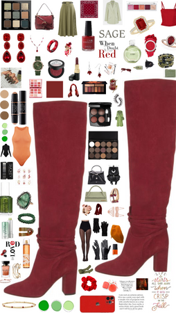 Cranberry and Sage Outfit