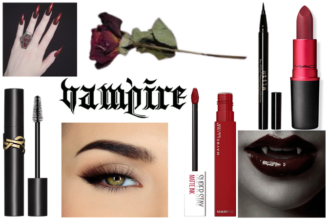 Vampire makeup look