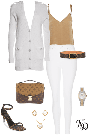 white cardigan outfit