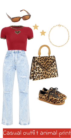 casual outfit animal Print