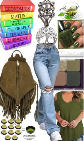 Back to School in Olive Green