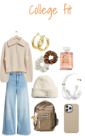 {~Brown~}~College fit~cozy~