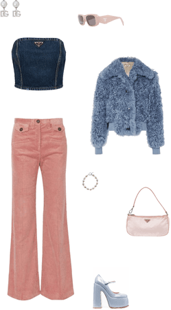 pink and blue outfit
