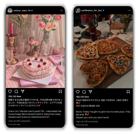 SORAYA Instagram Posts for Valentine's Day