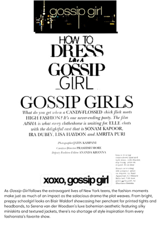 Gossip Girl-Serena Van der Woodsen is me!