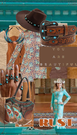 Rust and Turquoise