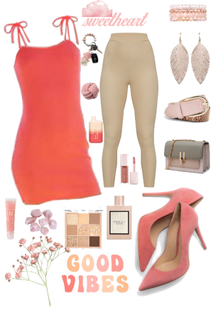 salmon and beige