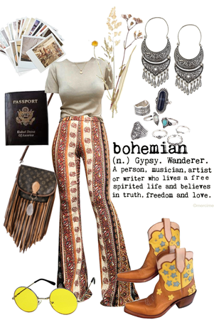 bohemian free spirited traveller chic
