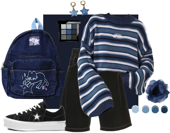 dark blue 90s outfit 🖤💙
