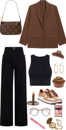 brown buisness outfit