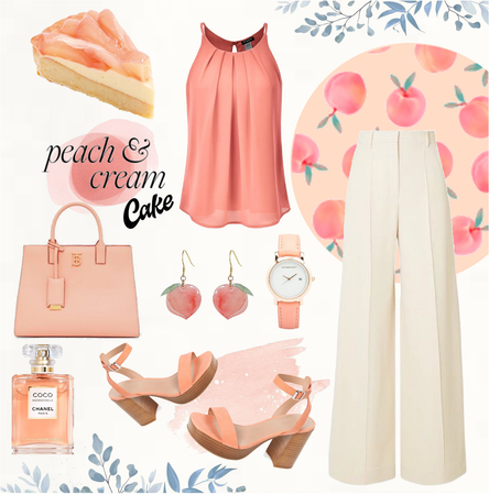 Peach & Cream cake 🧁 🍑