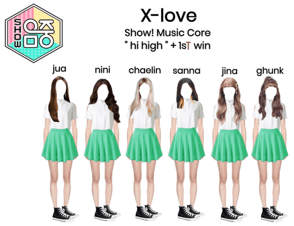 X-love '' hi high '' Show! Music Core + 1st Win