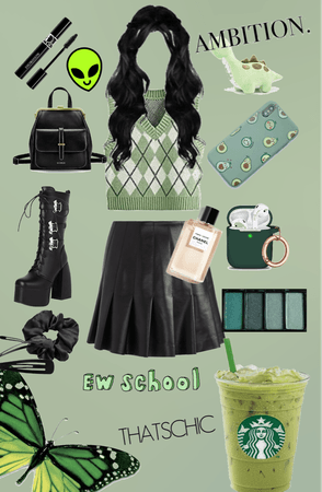 GREEN AND BLACK.