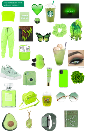 lime green outfit