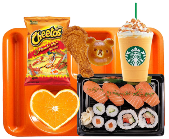 Lunch tray = Orange edition!!