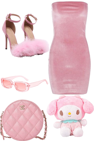 pink dress accessories
