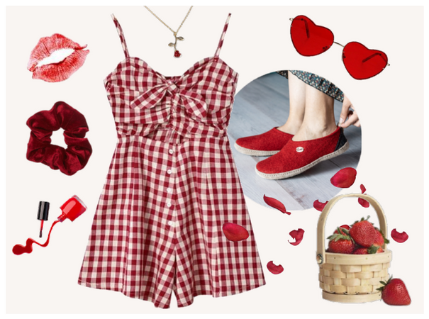 Red Spring Outfit with WoolFit Highland Slippers