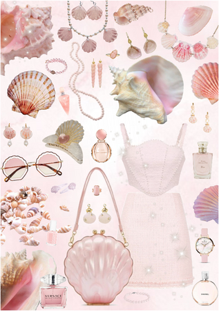 Grecian pink shell beach