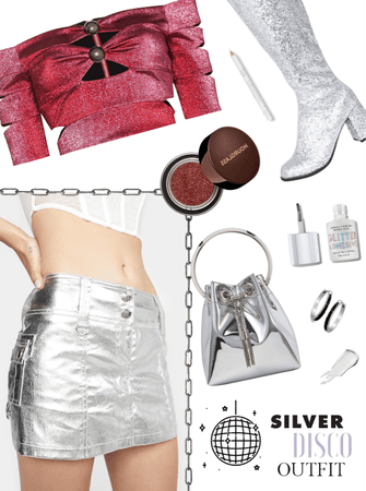 Red/Silver Disco Outfit