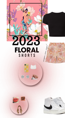 2023 floral shorts