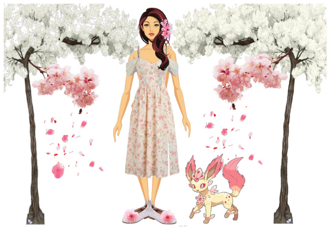 Cherry Blossom Floral girl