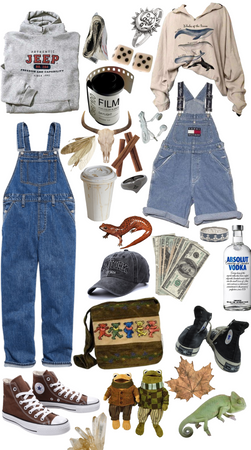 matching overalls couple outfit