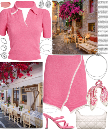 Two pink pieces look for a day in Greece