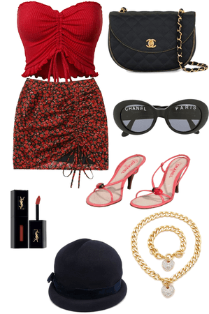 3rd outfit- red, chanel