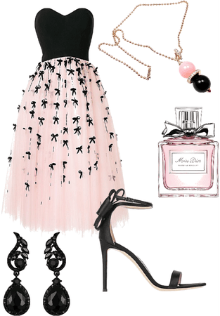 Pink and Black Dressy Outfit