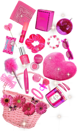 hot pink gift basket 🩷