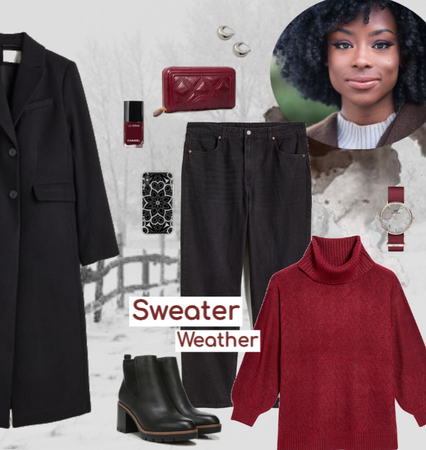Burgundy Black Sweater Weather