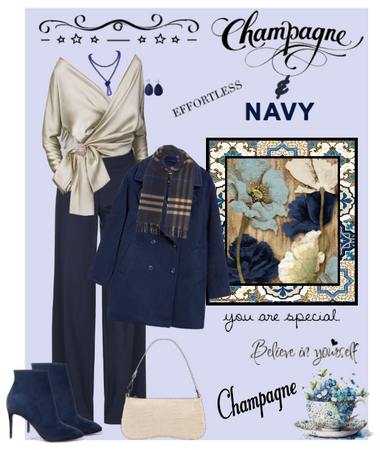 Champagne & Navy