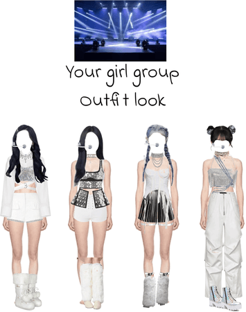 4member girl group outfit look K-pop