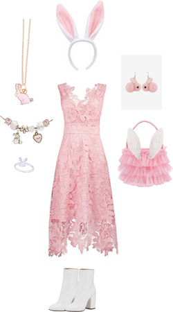 Pink and White Easter Outfit!