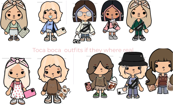 toca boca outfits if they where real