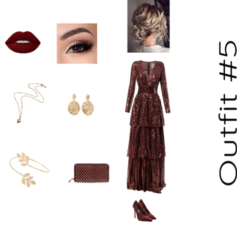 Outfit #5 (red/burgundy-prom style fashion inspiration)