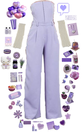 purple jumpsuit outfit