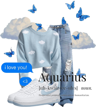 baby blue aquarius lewk