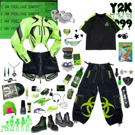 green cyber outfit challenge entry