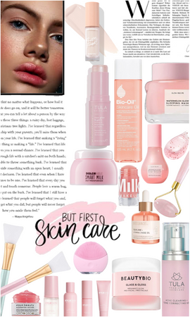 Pink skincare