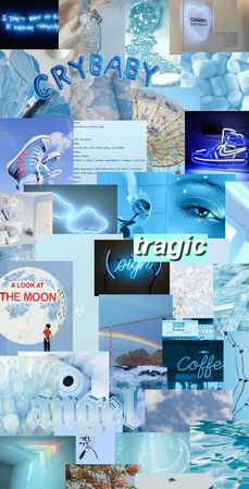 Aesthetic Baby blue collage