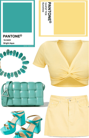 Pantone challenge - bright aqua and sunshine yellow